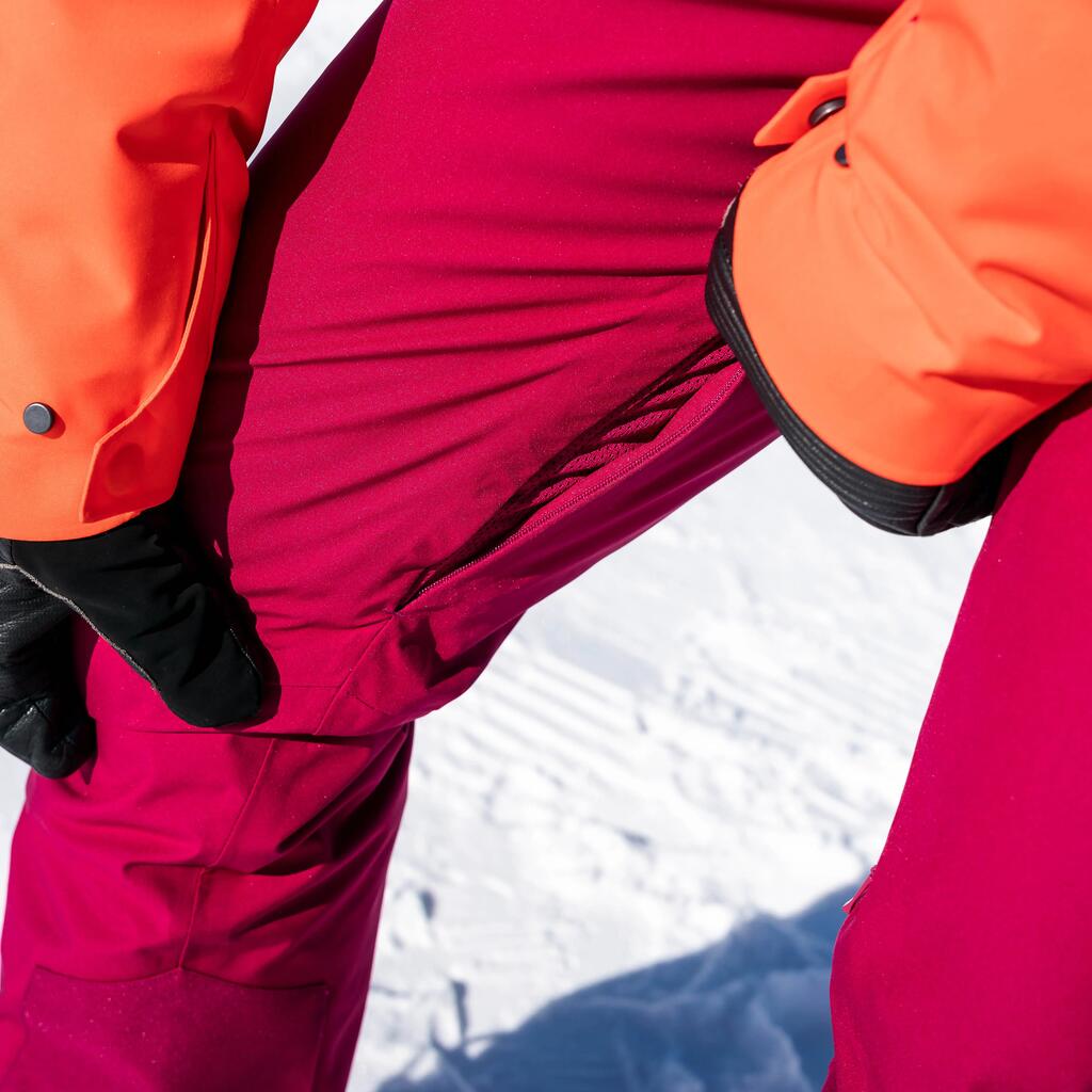 Women's Warm Ski Trousers  580 - Burgundy