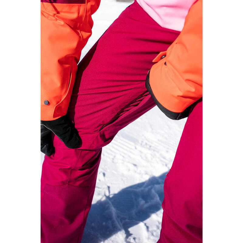 Pantalon călduros schi pe pârtie 580 Bordo Damă
