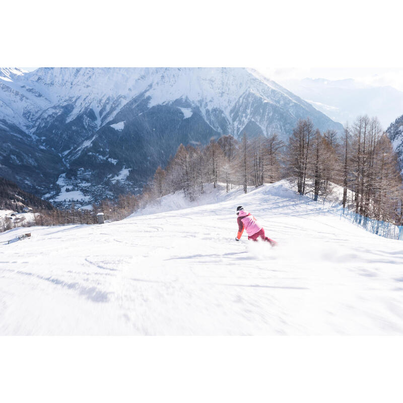 Pantalon de ski chaud femme 580 - bordeaux