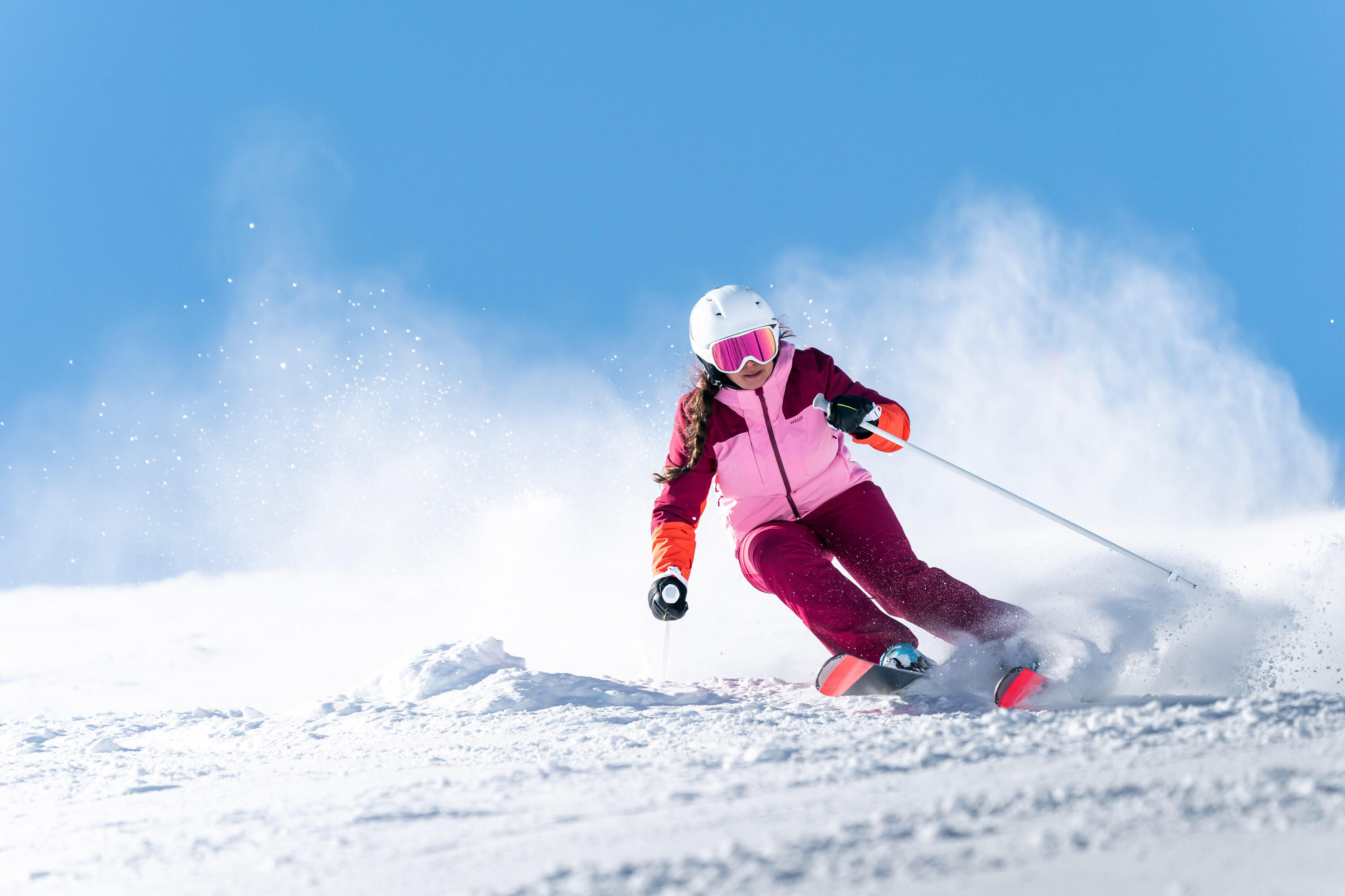 Women's Warm Ski Trousers  580 - Burgundy 3/12