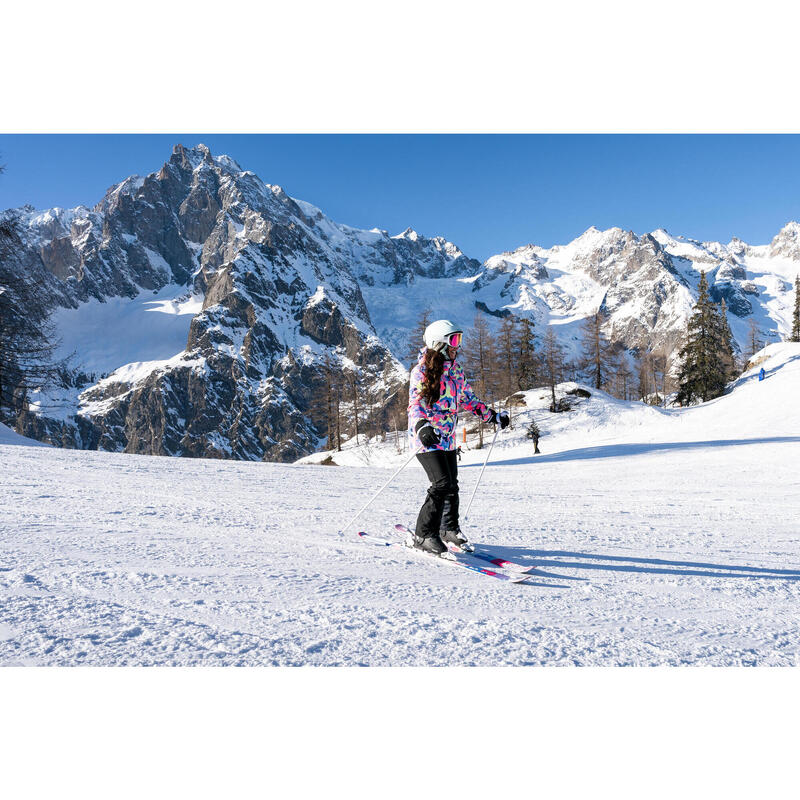 Casaco de ski quente e impermeável mulher, 100 multicolor