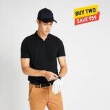 Men golf polo t-shirt 500 black