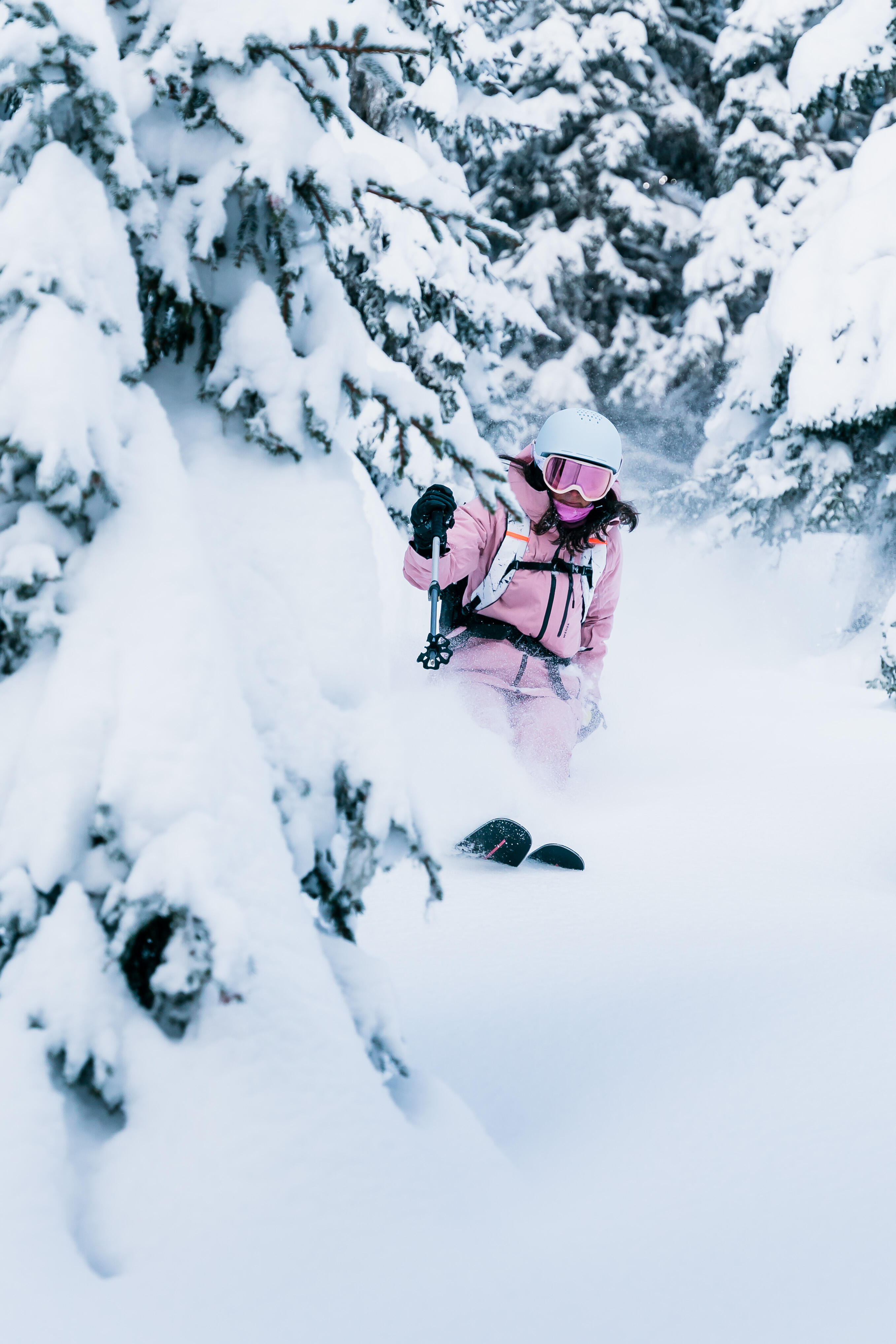Pantalon de ski chaud et imperméable femme, FR 500 15/16