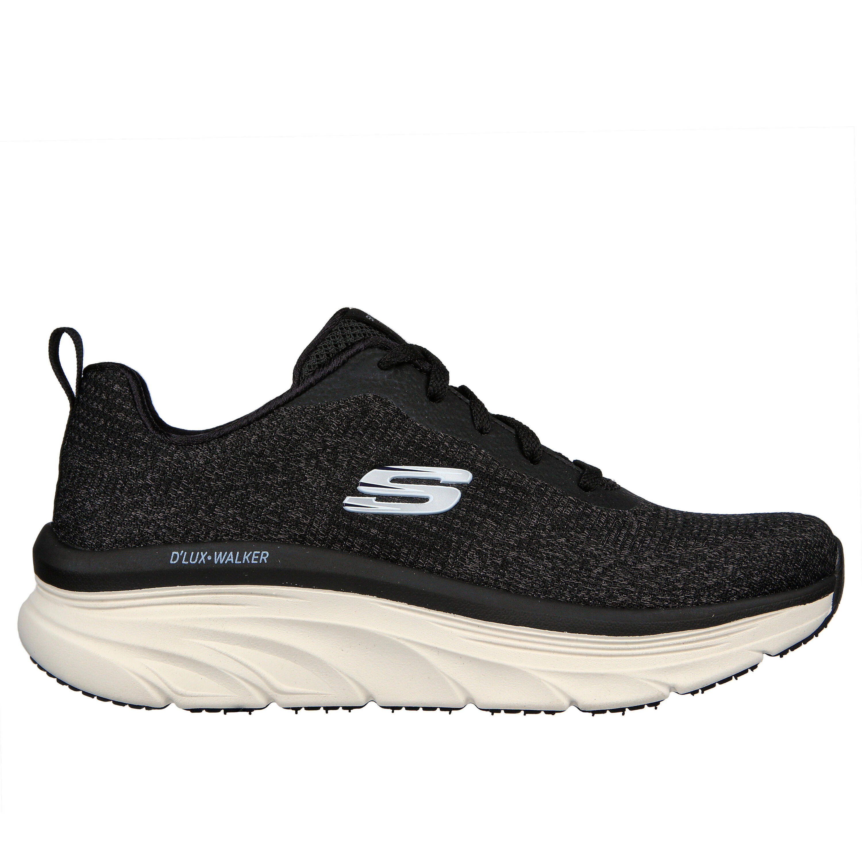 SKECHERS WOMEN'S SKECHERS DLUX WALKER DAILY BEAUTY FITNESS WALKING TRAINERS - BLACK