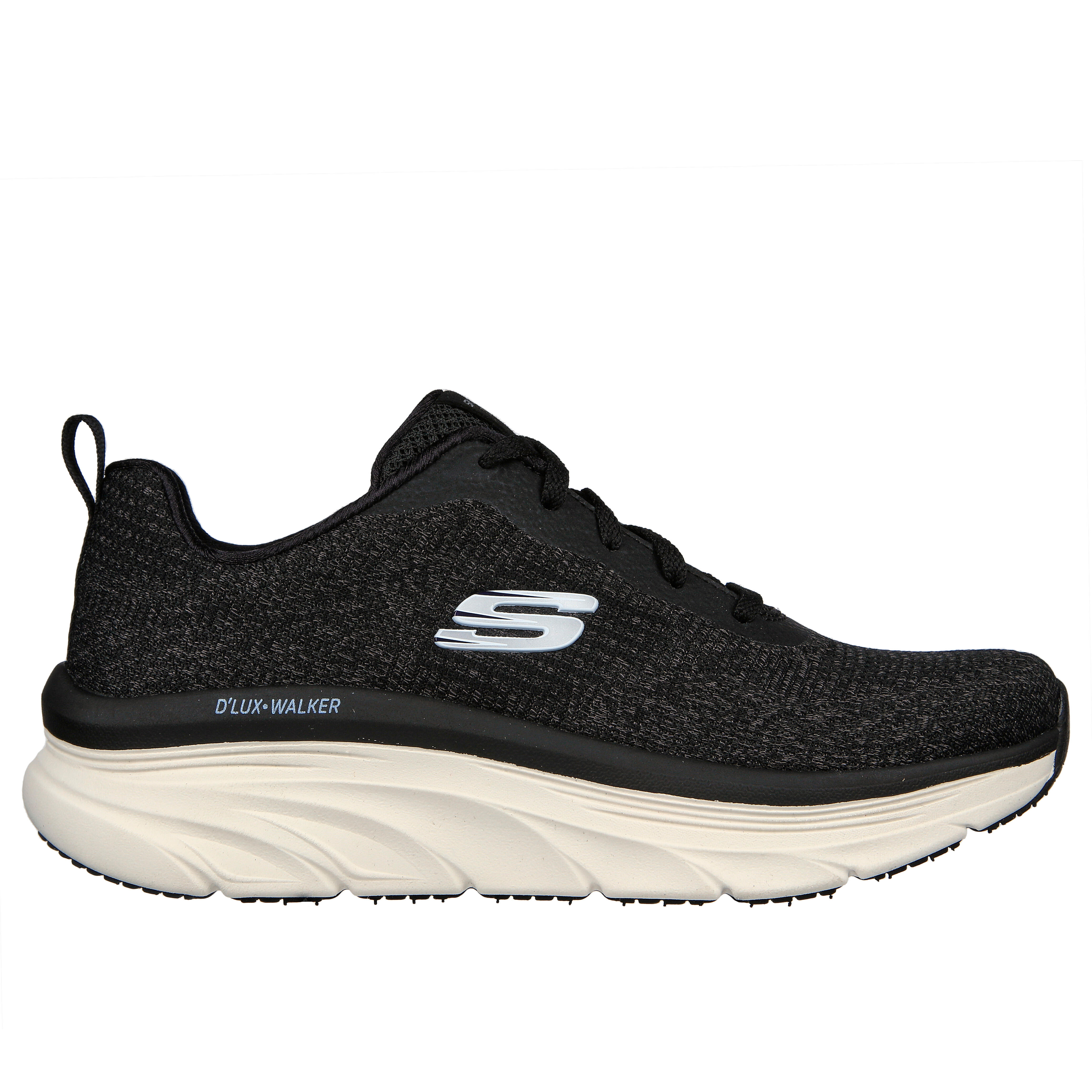 BASKETS DE MARCHE SPORTIVE FEMME SKECHERS DLUX WALKER DAILY BEAUTY BLACK