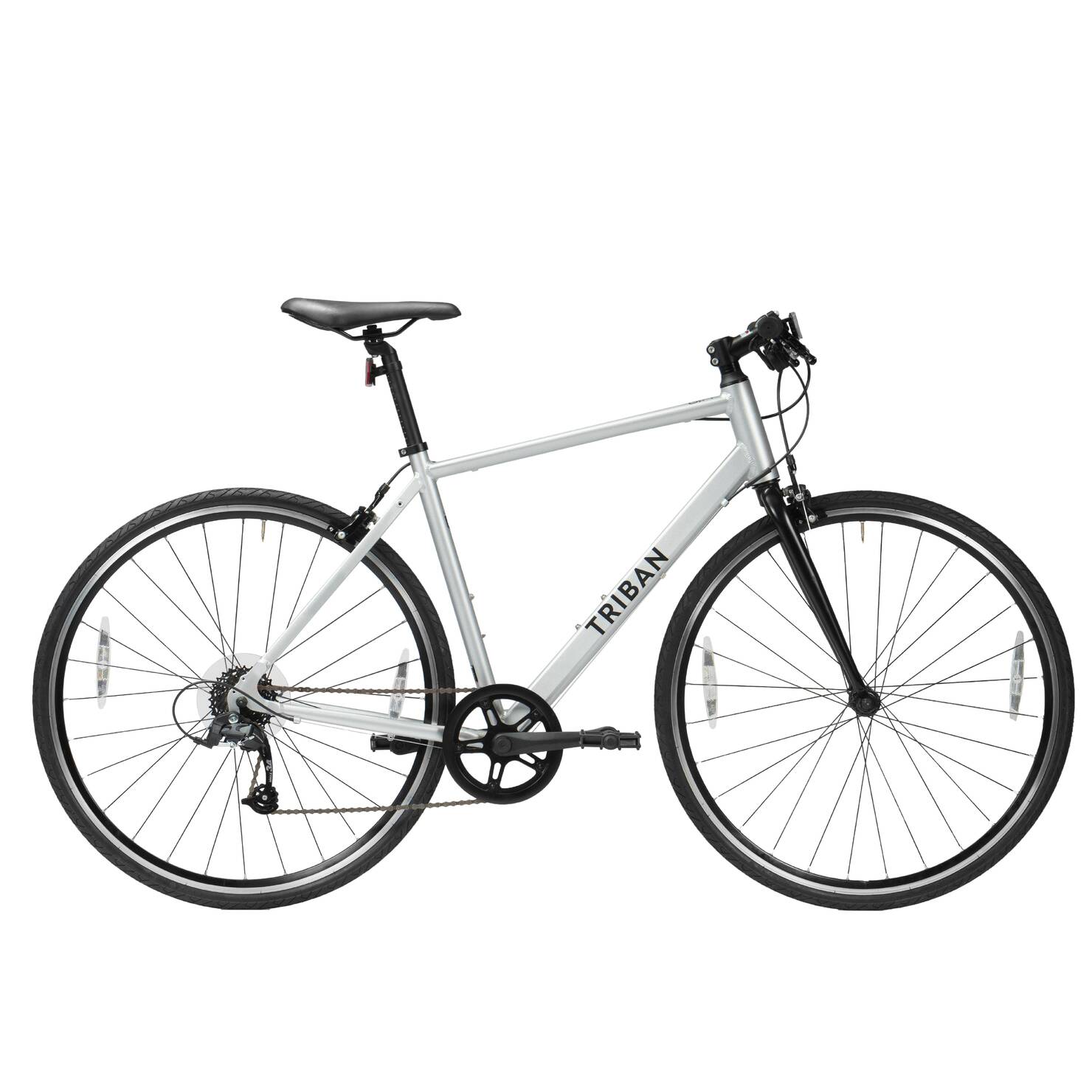 Road Bike Triban RC100 Flat Bar - Aluminium Frame, 7 Speed, Caliper Brakes
