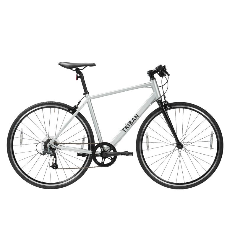 Buy Adult Road Bike Triban RC 100 Flat Bar Grey Online Decathlon