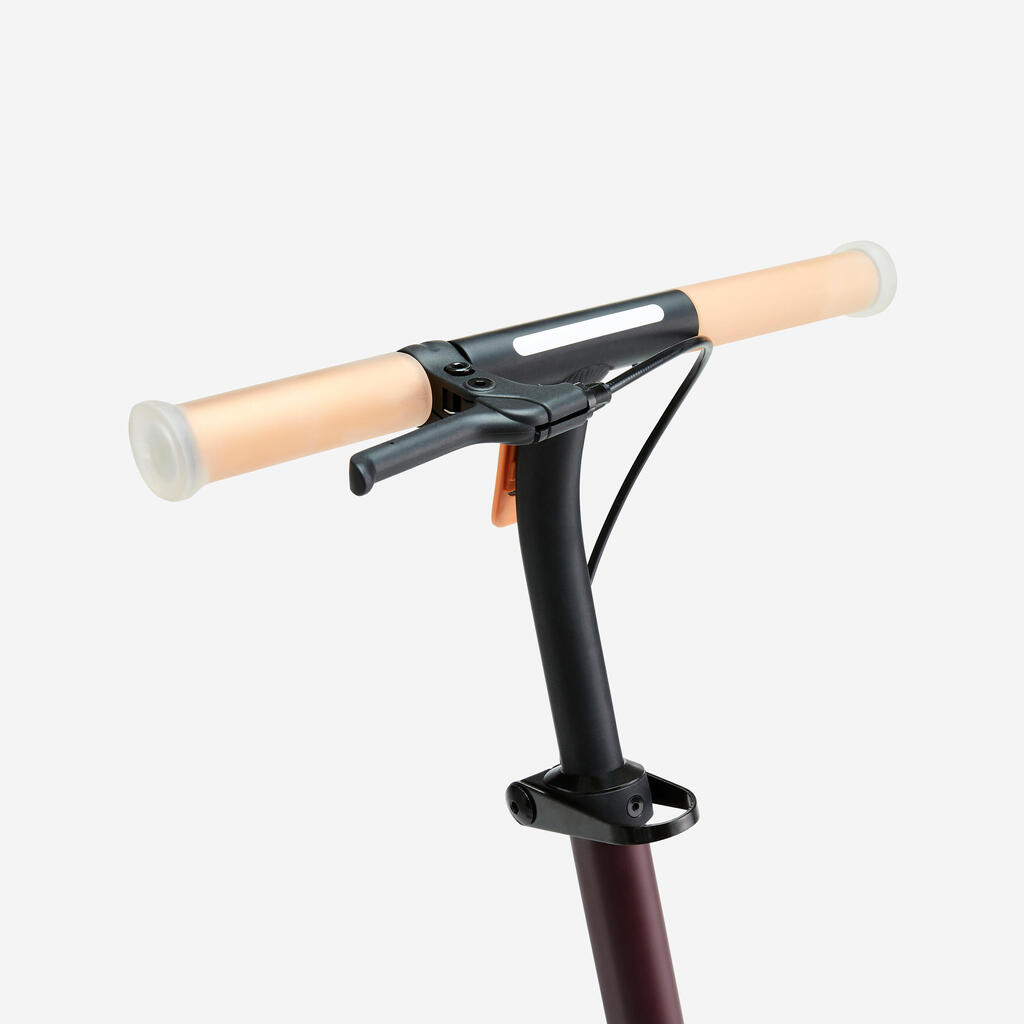 Trottinette junior m900 bordeaux et touche orange