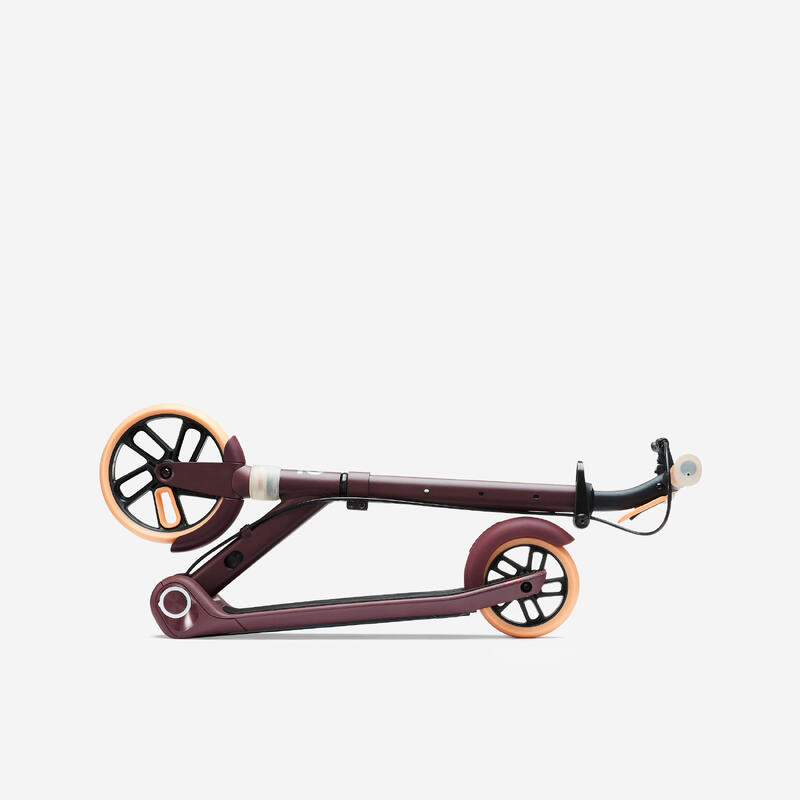 Trottinette junior m900 bordeaux et touche orange