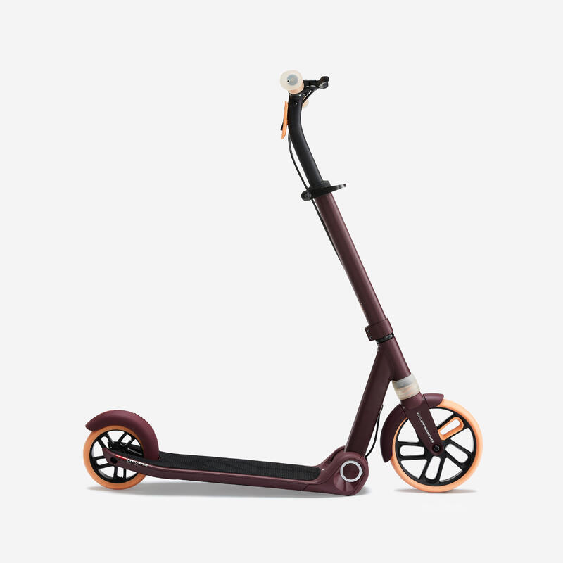 Trottinette junior m900 bordeaux et touche orange