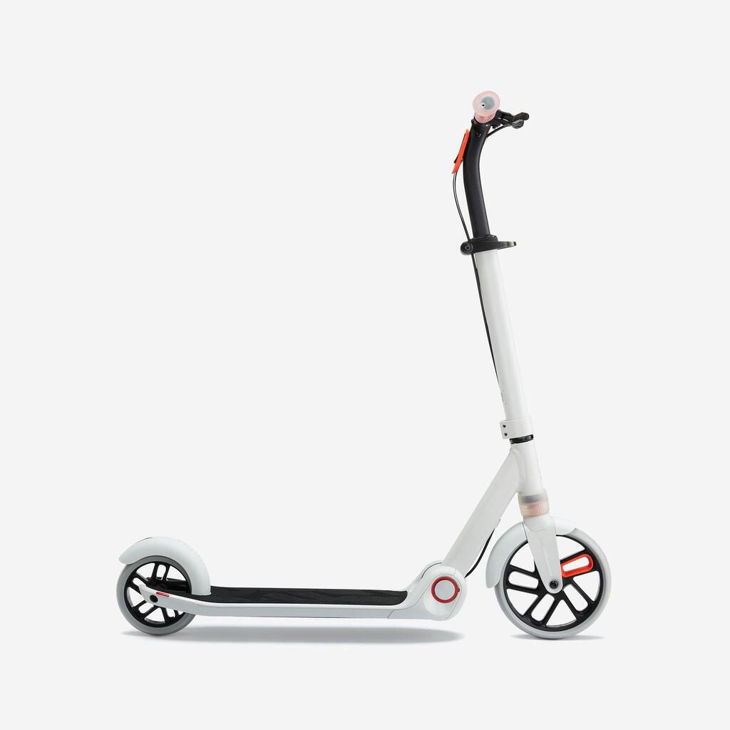 Trottinette junior m900 vert kaki et touche bleu clair