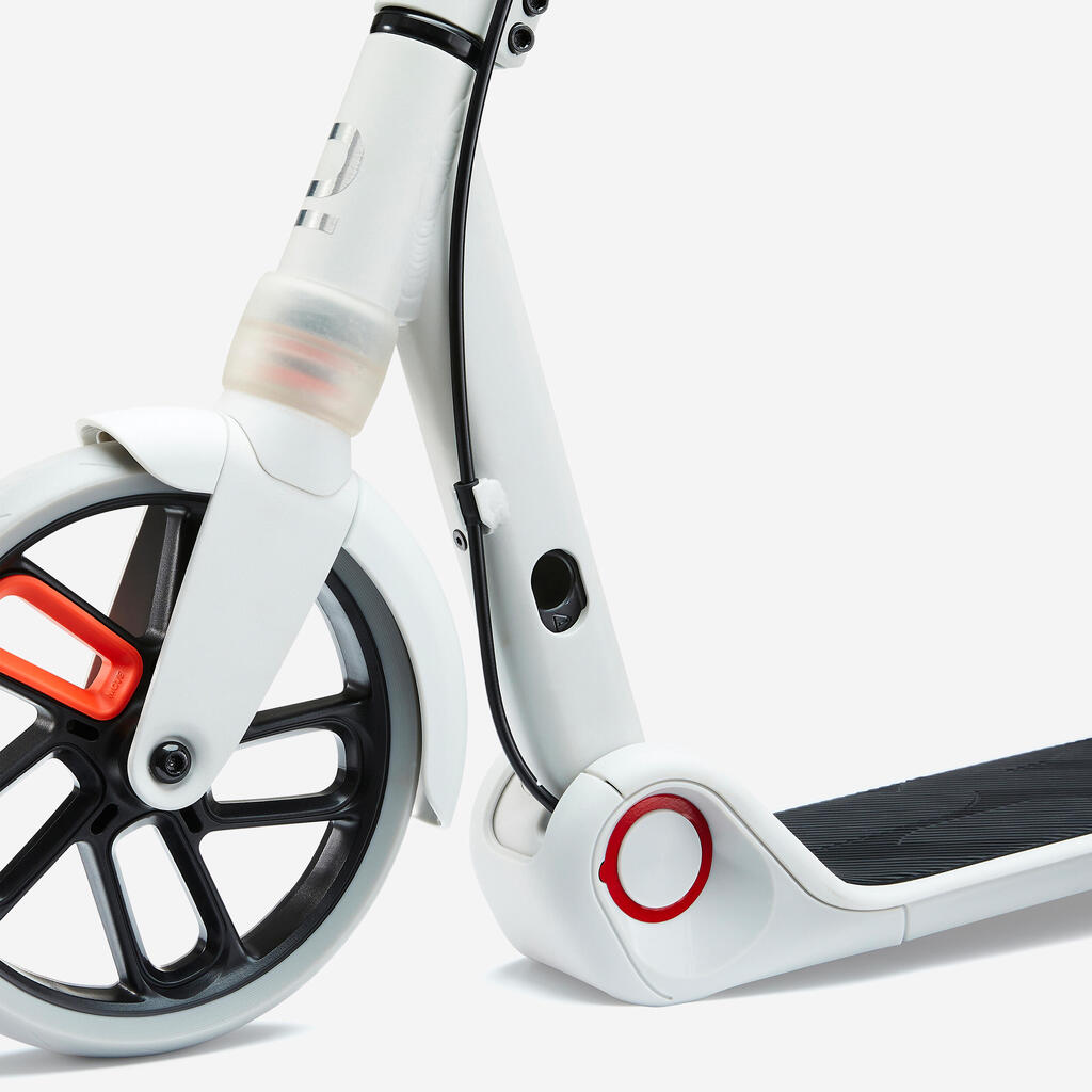 Trottinette junior m900 vert kaki et touche bleu clair