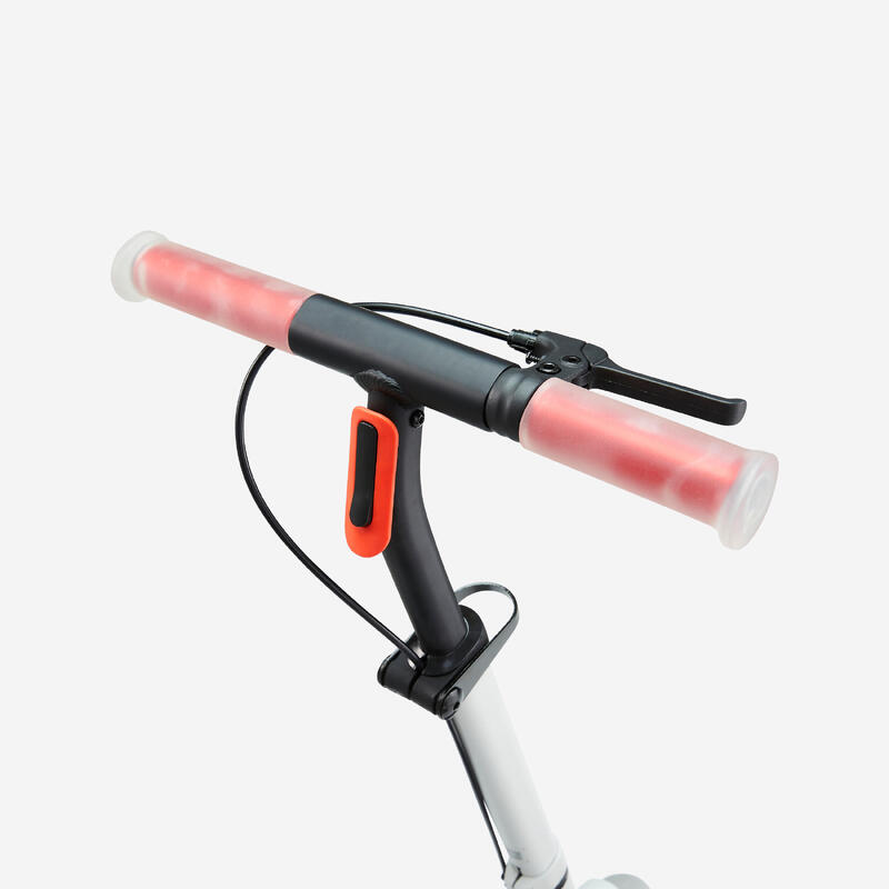 Trottinette junior m900 gris lunaire et touche rouge