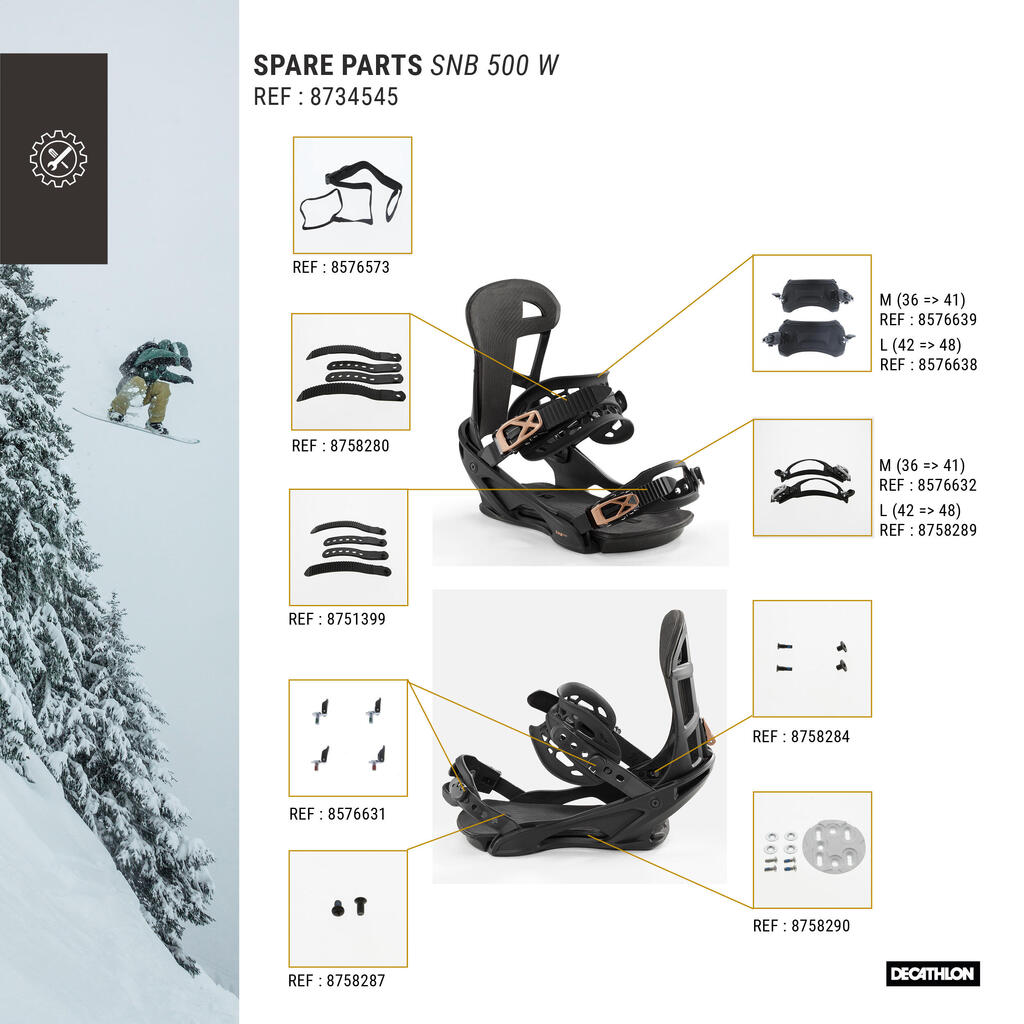 Pánske/dámske snowboardové viazanie all mountain/freestyle SNB 500 čierne
