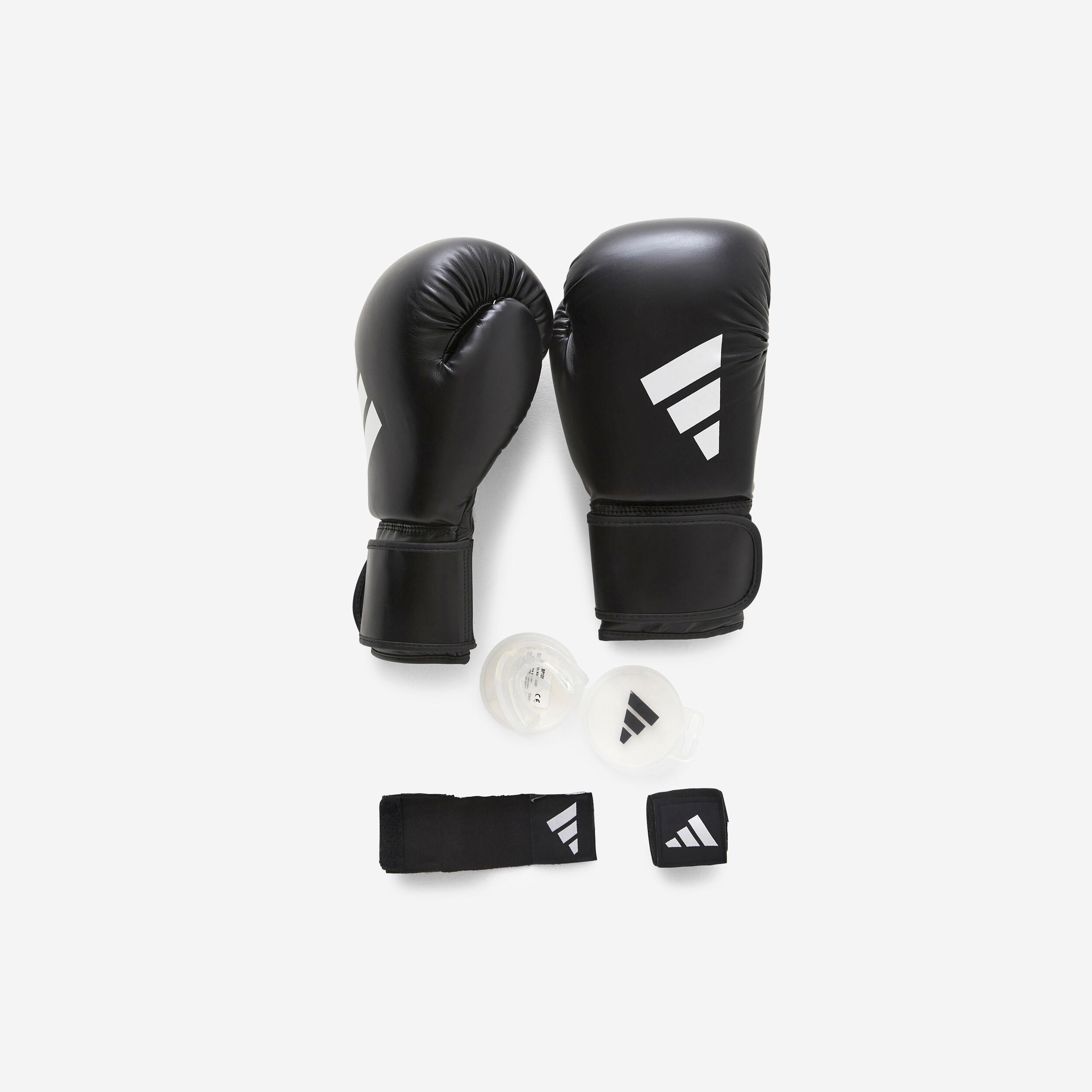 BOXING KIT ADIDAS V2 (GLOVES+STRAPS+TEETH GUARD)