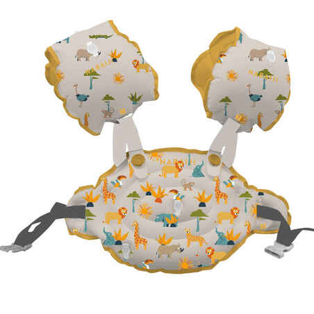 Kids progressive pool armbands - Tiswim print savanna beige