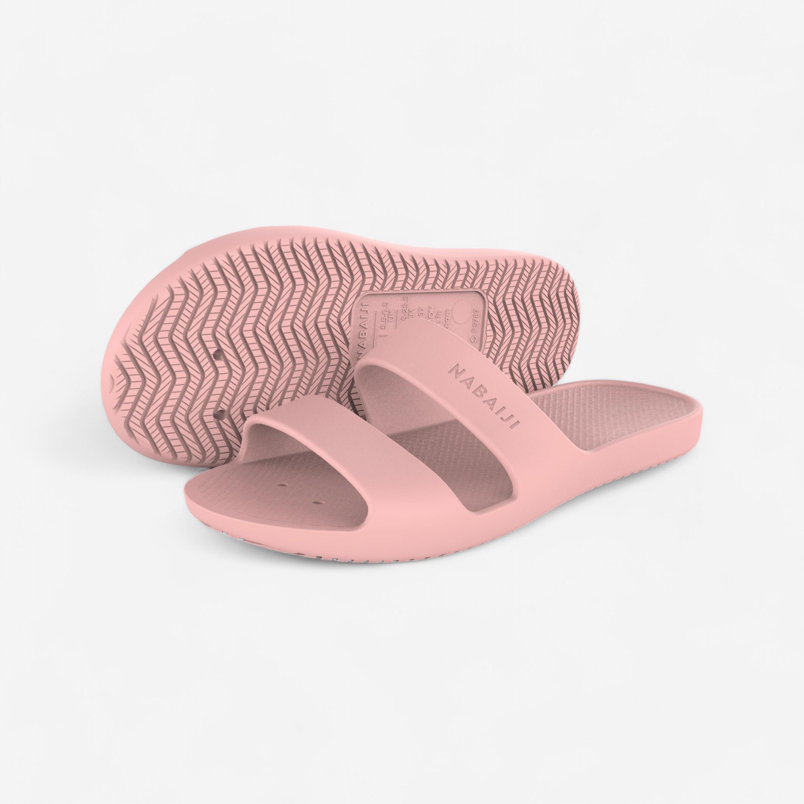 Nabaiji - Sandale Claquette Piscine Femme Slap 100 Basic Rose - Claquettes - Natation - Rose - 35/38 - Decathlon