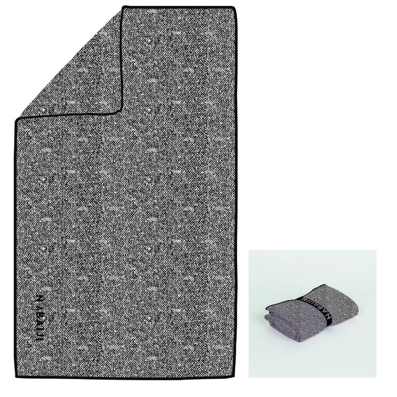 Microfibre towel XL MOTTLED BLACK