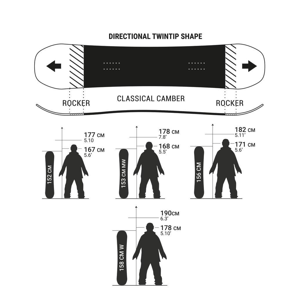 Unisex All Mountain & Freestyle Snowboard Park & Ride 500