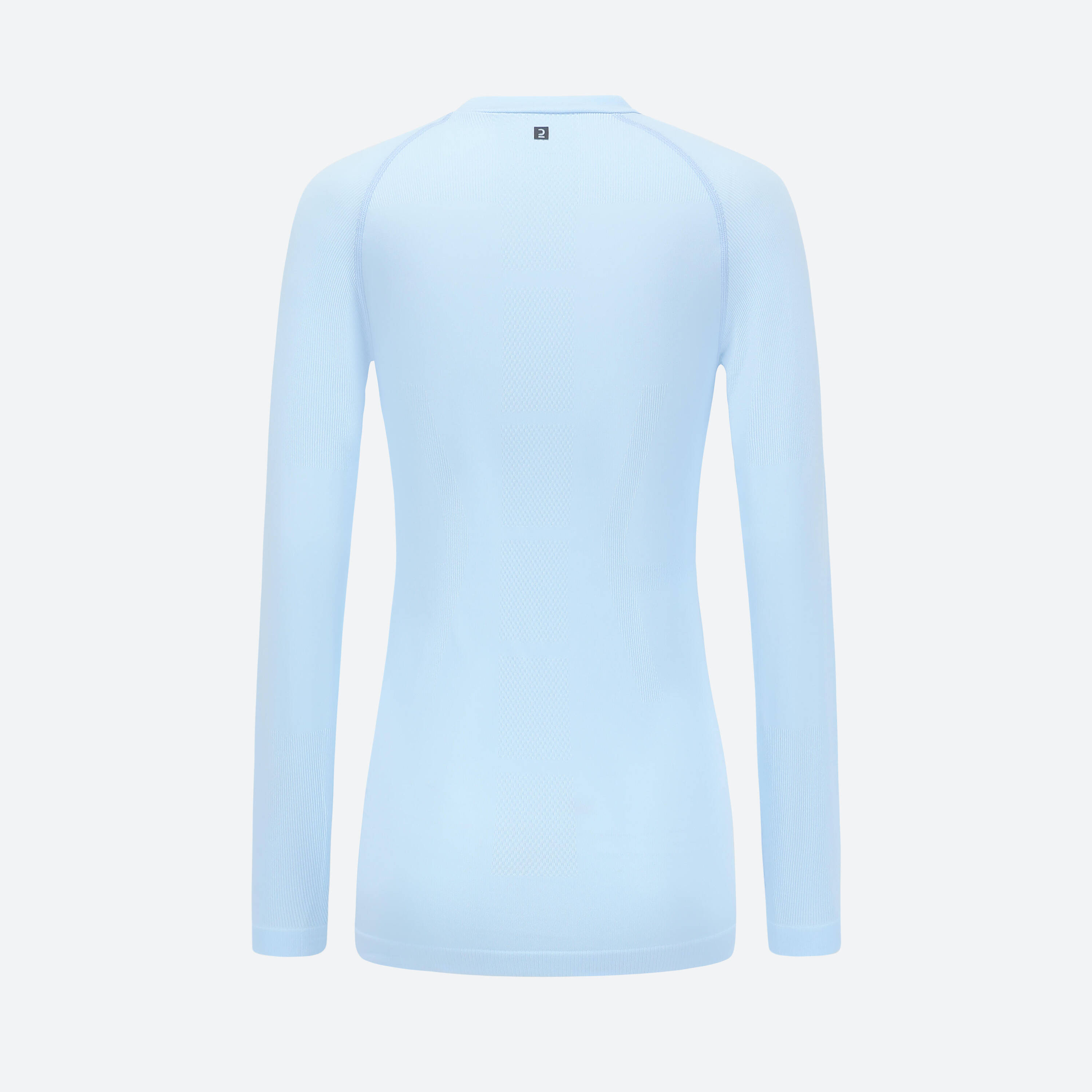 Women's Warm, Breathable Seamless Thermal Ski Base Layer 500 - Light Blue -  5