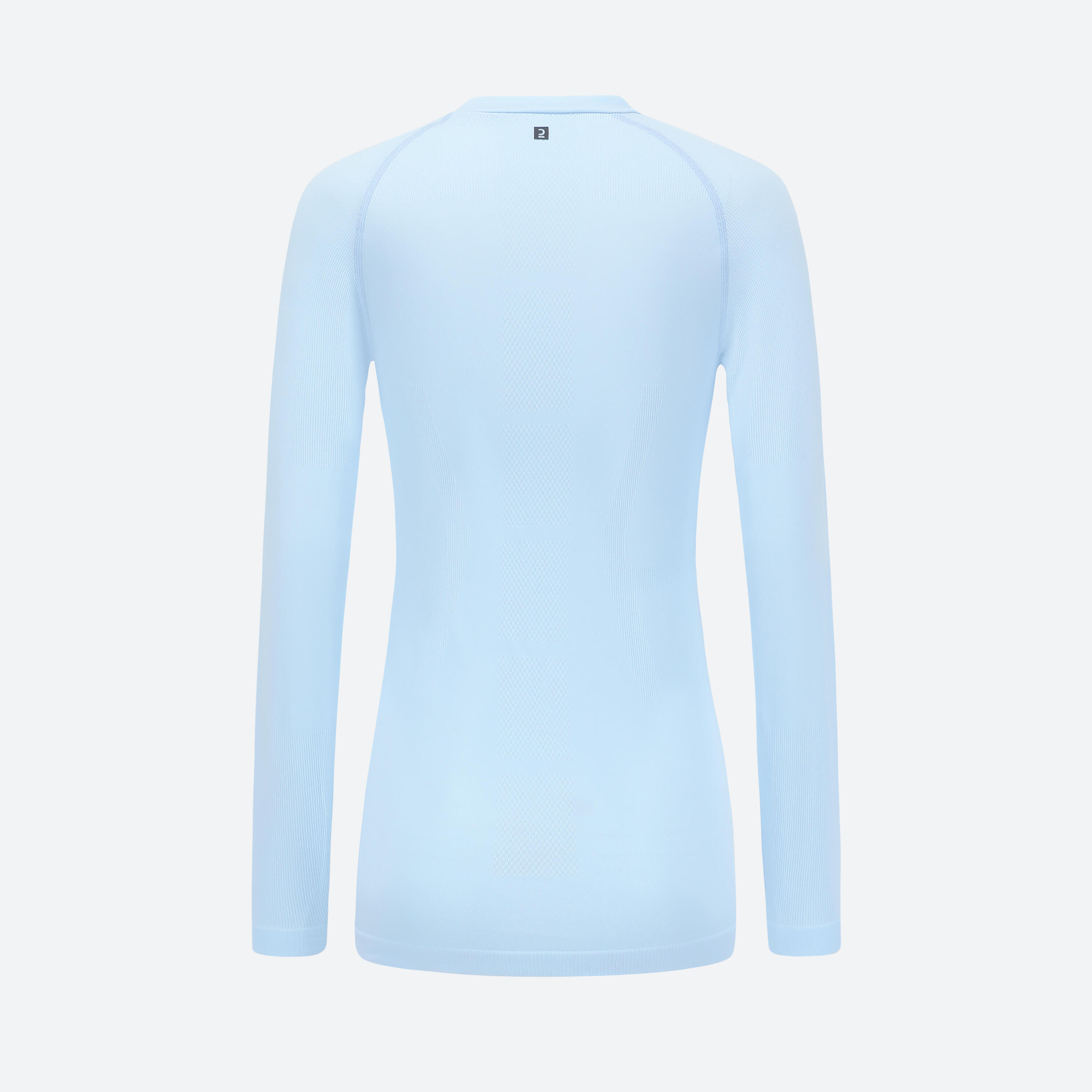 Sous-vêtement thermique de ski chaud et respirant femme, 500 seamless bleu clair 5/12
