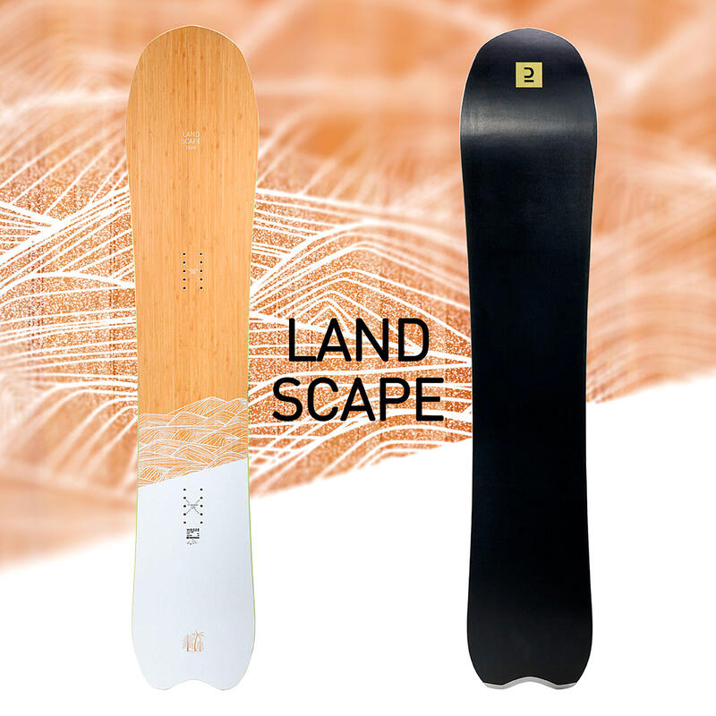 Planche de snowboard allmountain / poudreuse homme et femme - LANDSCAPE bois