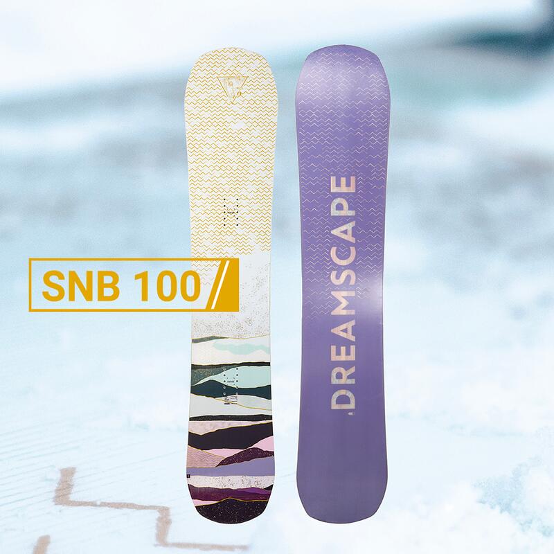 Placă de snowboard all mountain, SNB 100 bej mov, damă