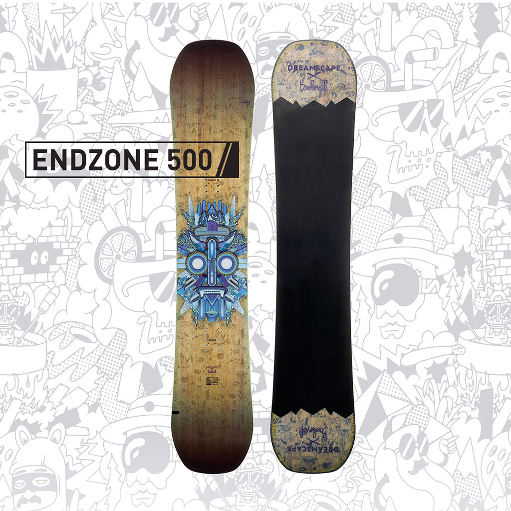 Men's Freestyle & All Mountain Snowboard - Endzone 500 BROKOVICH