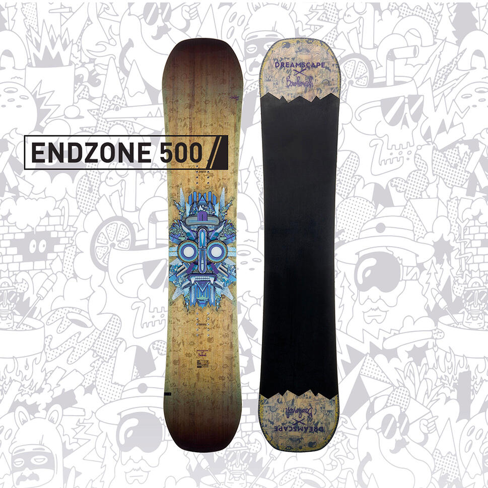 Snowboard voor freestyle/all mountain heren ENDZONE 500 DREAMSCAPE Decathlon.nl