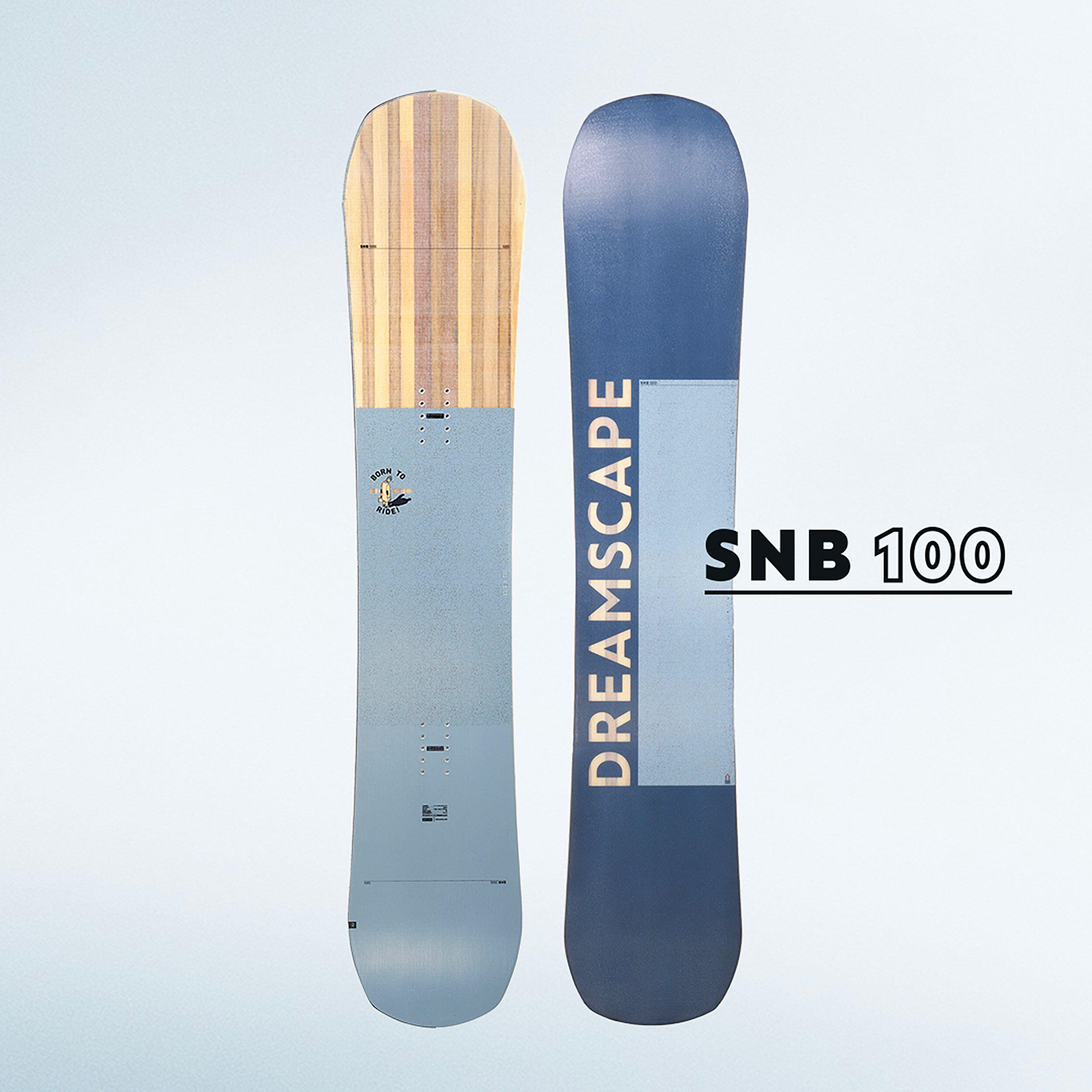 Men's All-mountain & Freestyle Snowboard SNB 100 4/14