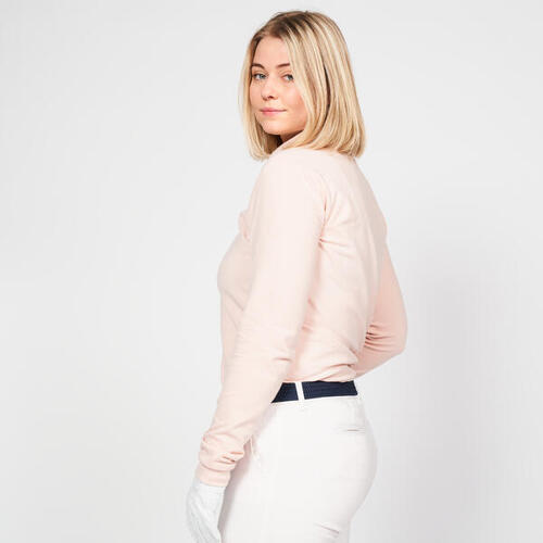 Polo golf manches longues Femme - MW500 rose