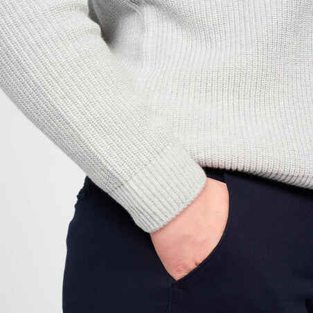 Women's golf half-zipped pullover - MW500 grey