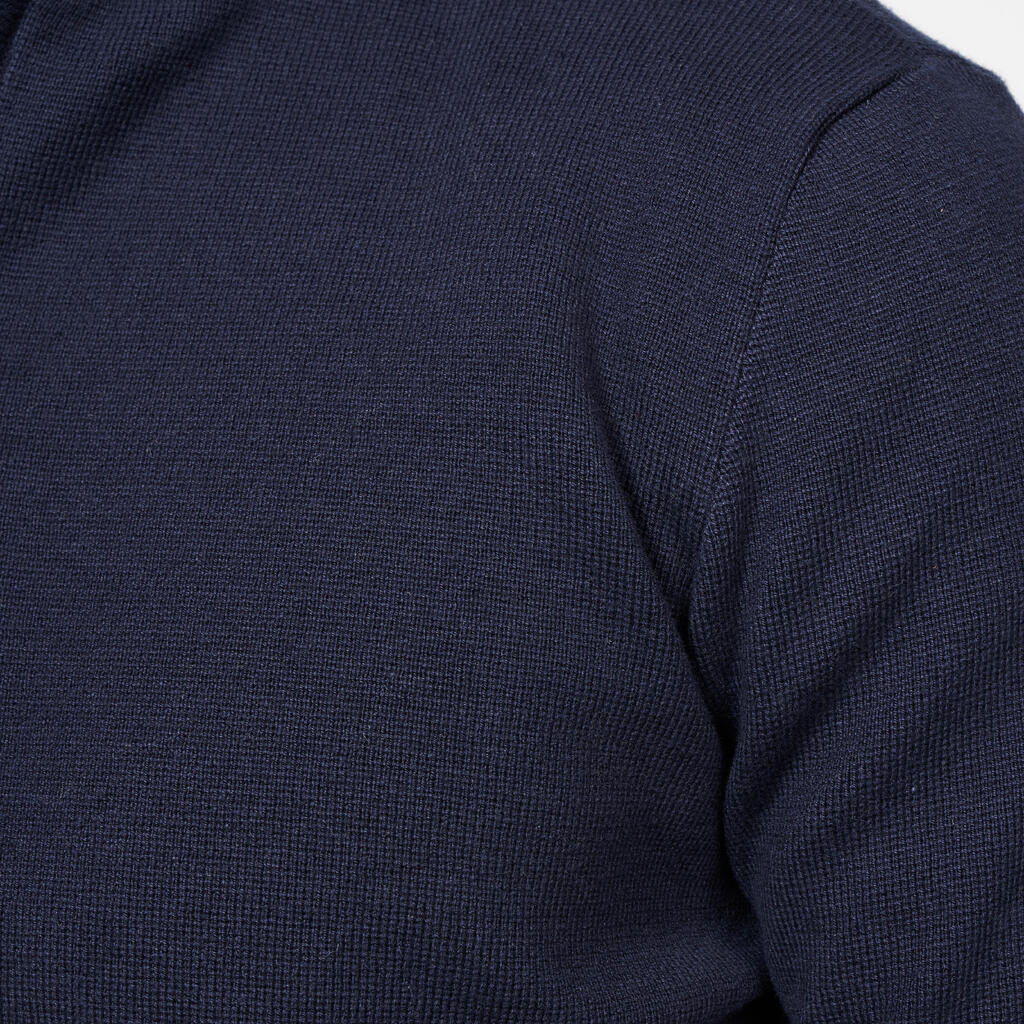 Men’s golf zipped high neck pullover MW500 sky blue