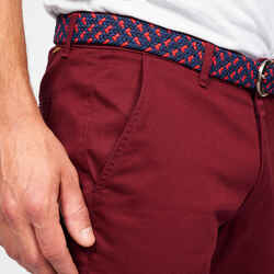 Men's golf trousers - MW500 dark red