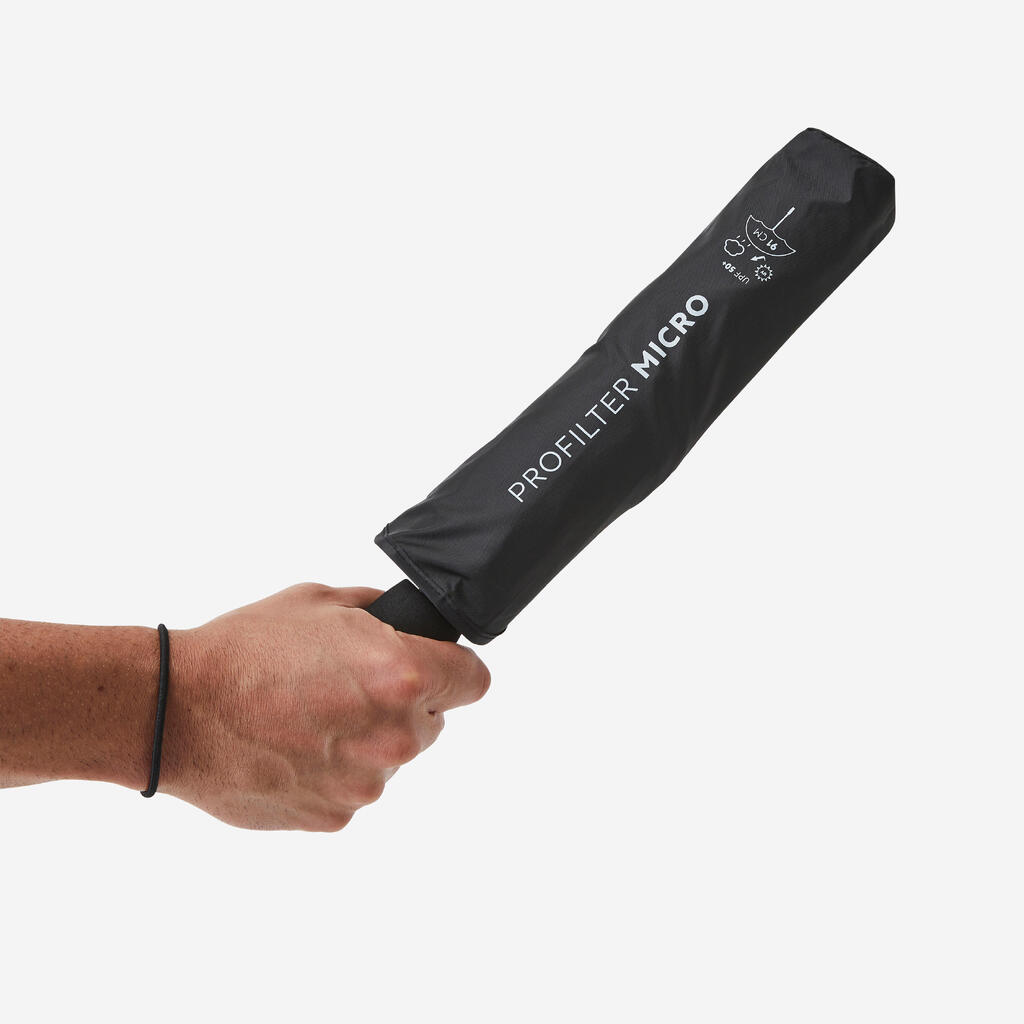 Sombrilla de golf  Inesis pequeña compacta con proteccion UV negro