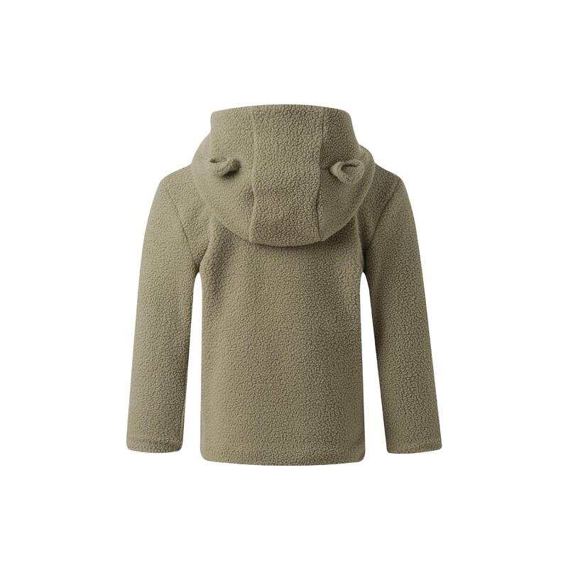 Kids’ Hiking Fleece Jacket - MH500 KID CN - Aged 2-6 - Dark Beige