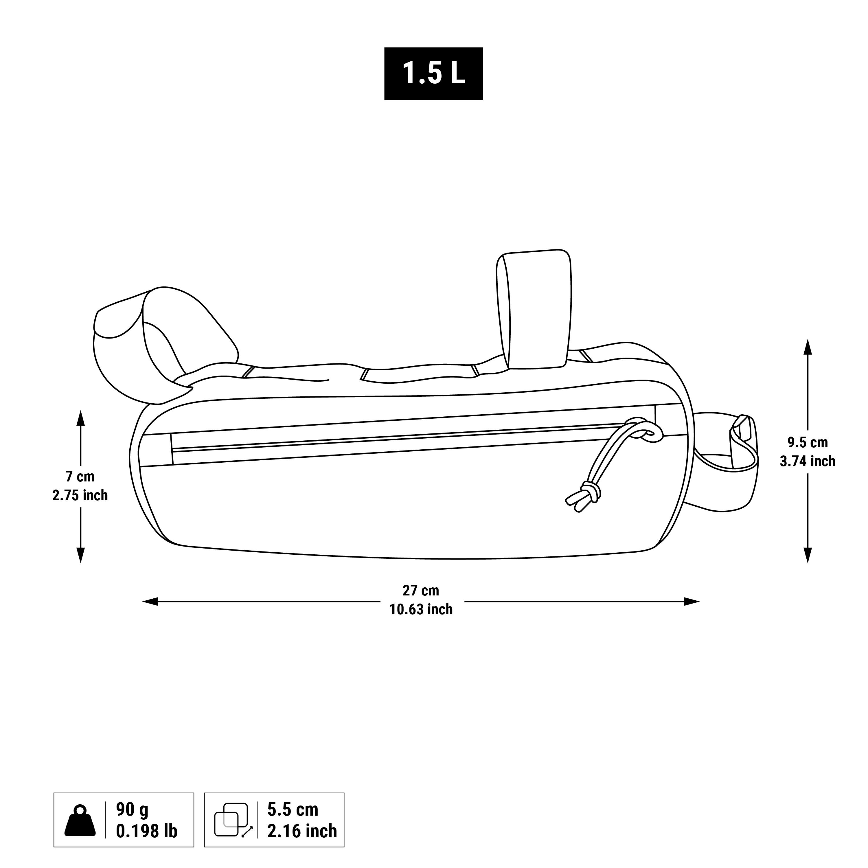 Sac de cadre de 1,5 L - FB 100 noir - RIVERSIDE