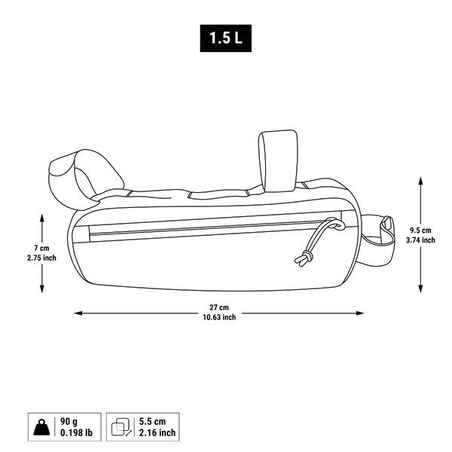1.5 L Frame Bag ACTV 100 - Black