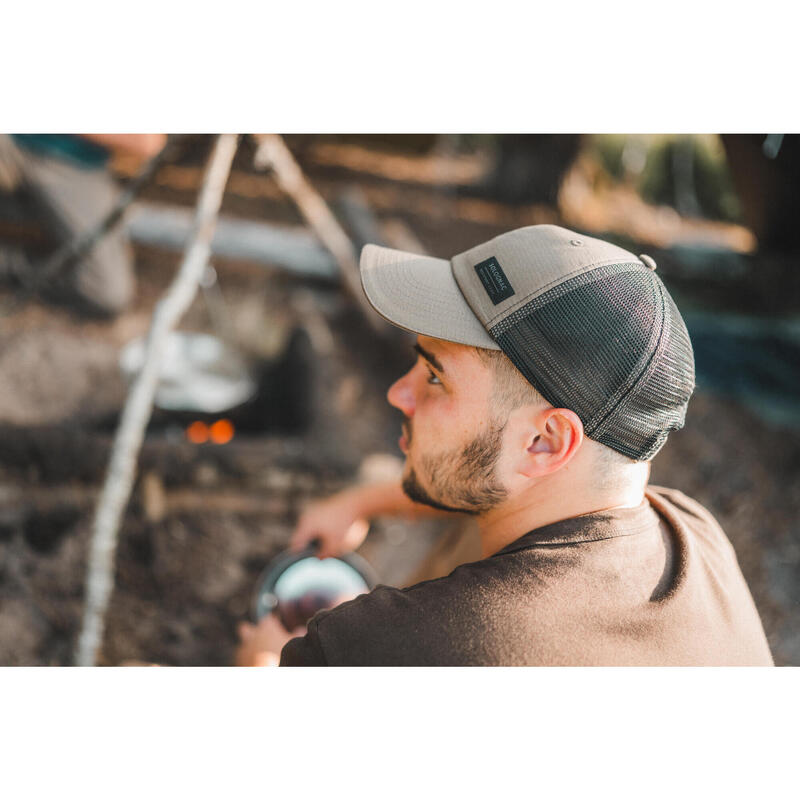 CASQUETTE TRUCKER BEIGE PATCH SOLOGNAC RESISTANT GEAR