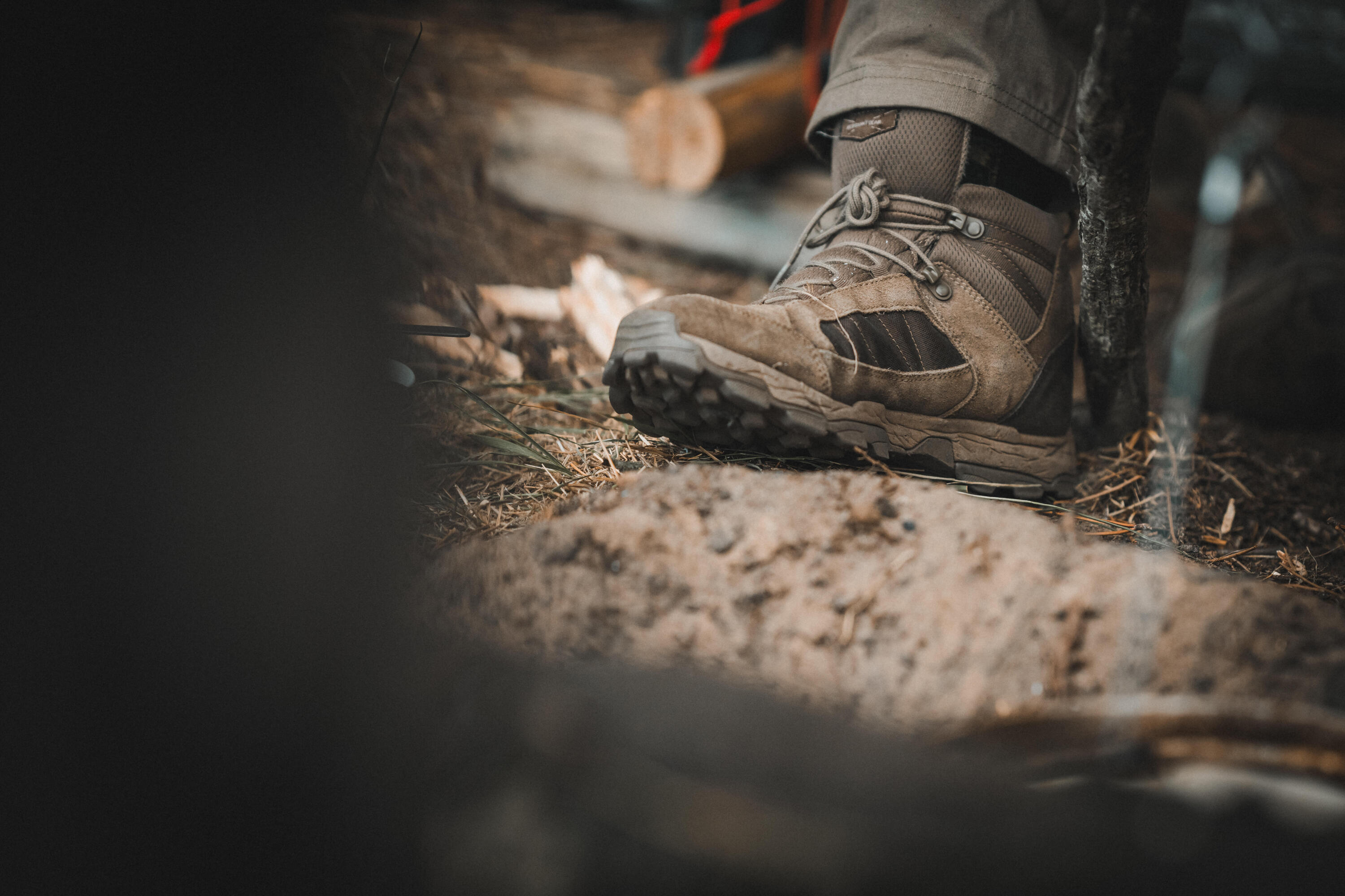 Jagdstiefel Sporthunt 500 leicht strapazierfähig beige  11/11