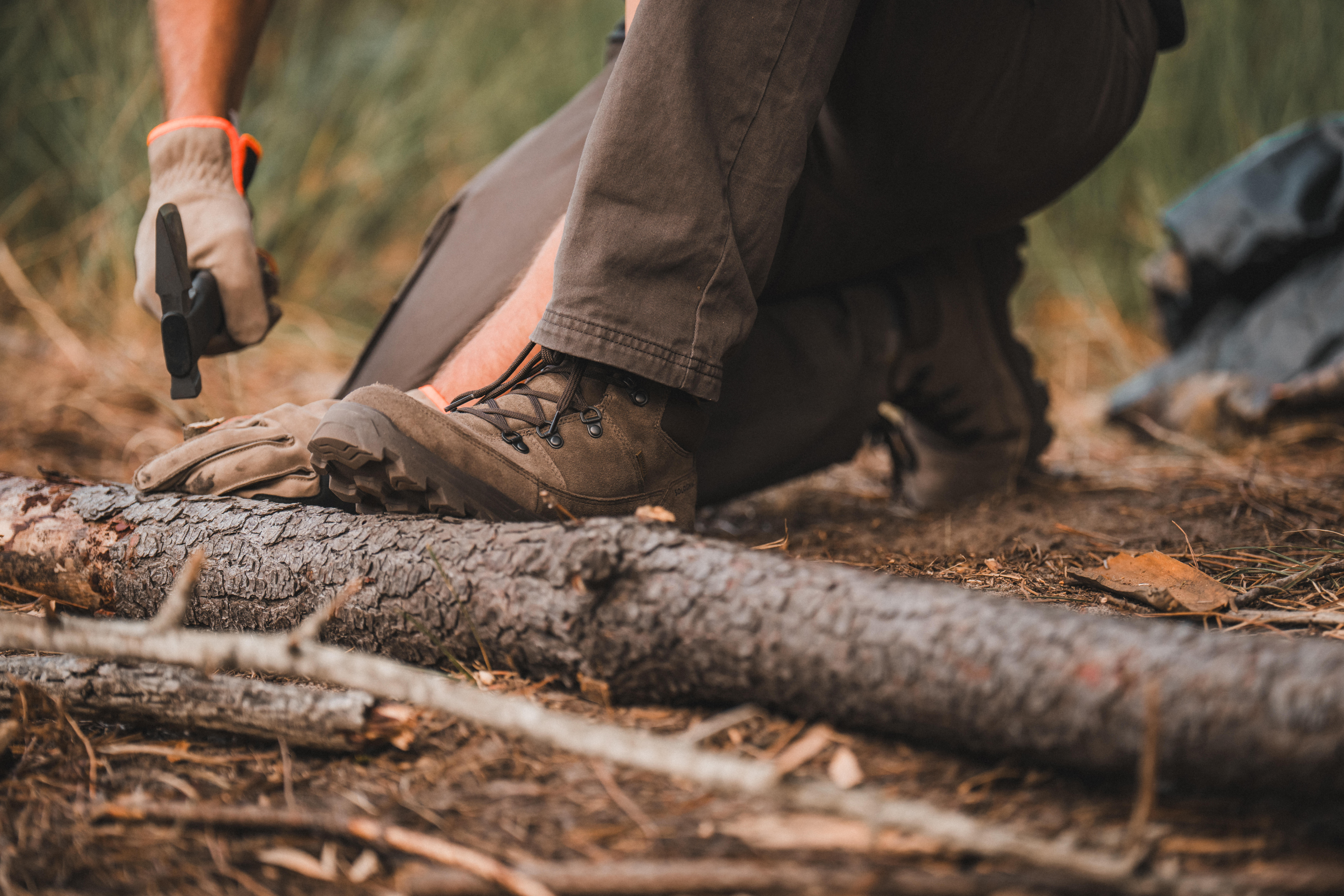 Hunting Waterproof Boots - Crosshunt 110 Heritage Brown - SOLOGNAC