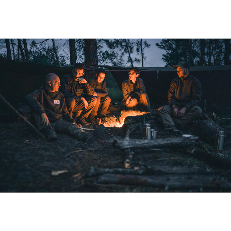 Bushcraft Paslanmaz Çelik Matara - Avc��lık ve Doğa Gözlemi - Gri - 1L