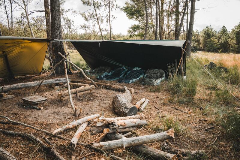 Tarp płachta Bushcraft Bivouac 4x4 m wodoodporna