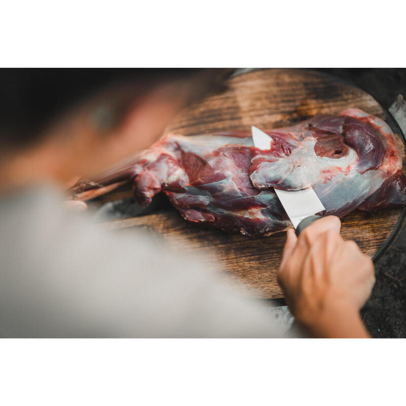 Avcı Bıçağı Seti & Mangal Barbekü Maşası - Bushcraft - Paslanmaz Çelik - Çantalı