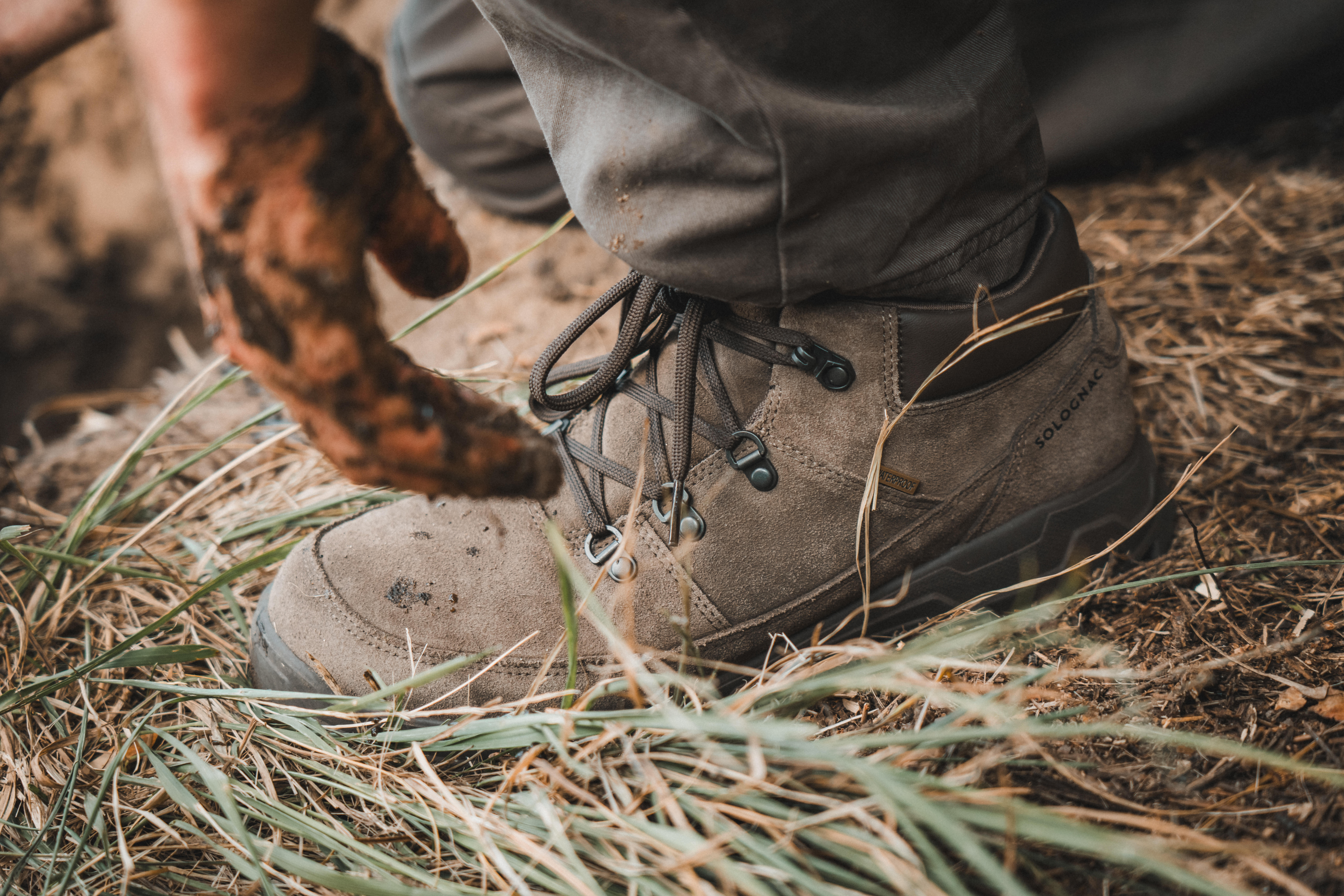 Hunting Waterproof Boots - Crosshunt 110 Heritage Brown - SOLOGNAC
