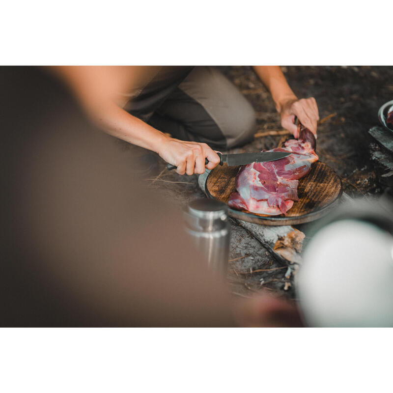 Avcı Bıçağı Seti & Mangal Barbekü Maşası - Bushcraft - Paslanmaz Çelik - Çantalı