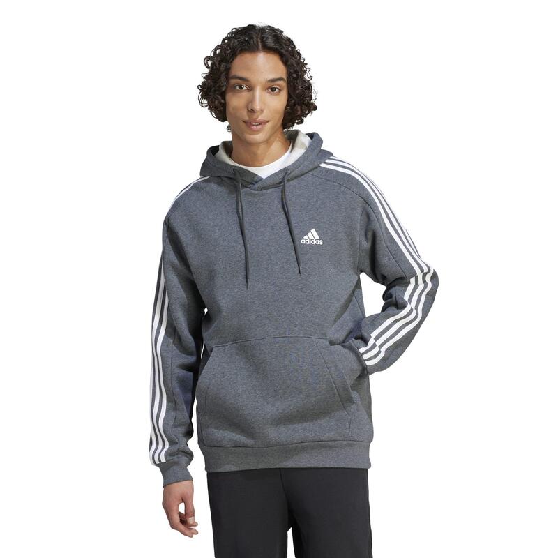 Sudadera fitness transpirable con capucha negra lisa para hombre Essentiel  100 - Decathlon