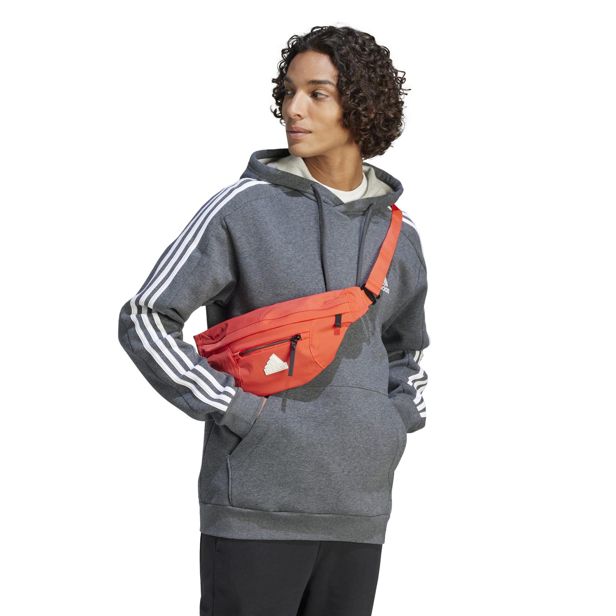 Felpa uomo fitness ADIDAS misto cotone leggera con cappuccio grigia 5/5
