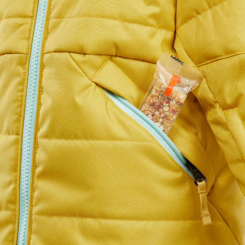 Skijacke Kinder warm einfacher Reissverschluss - 180 gelb