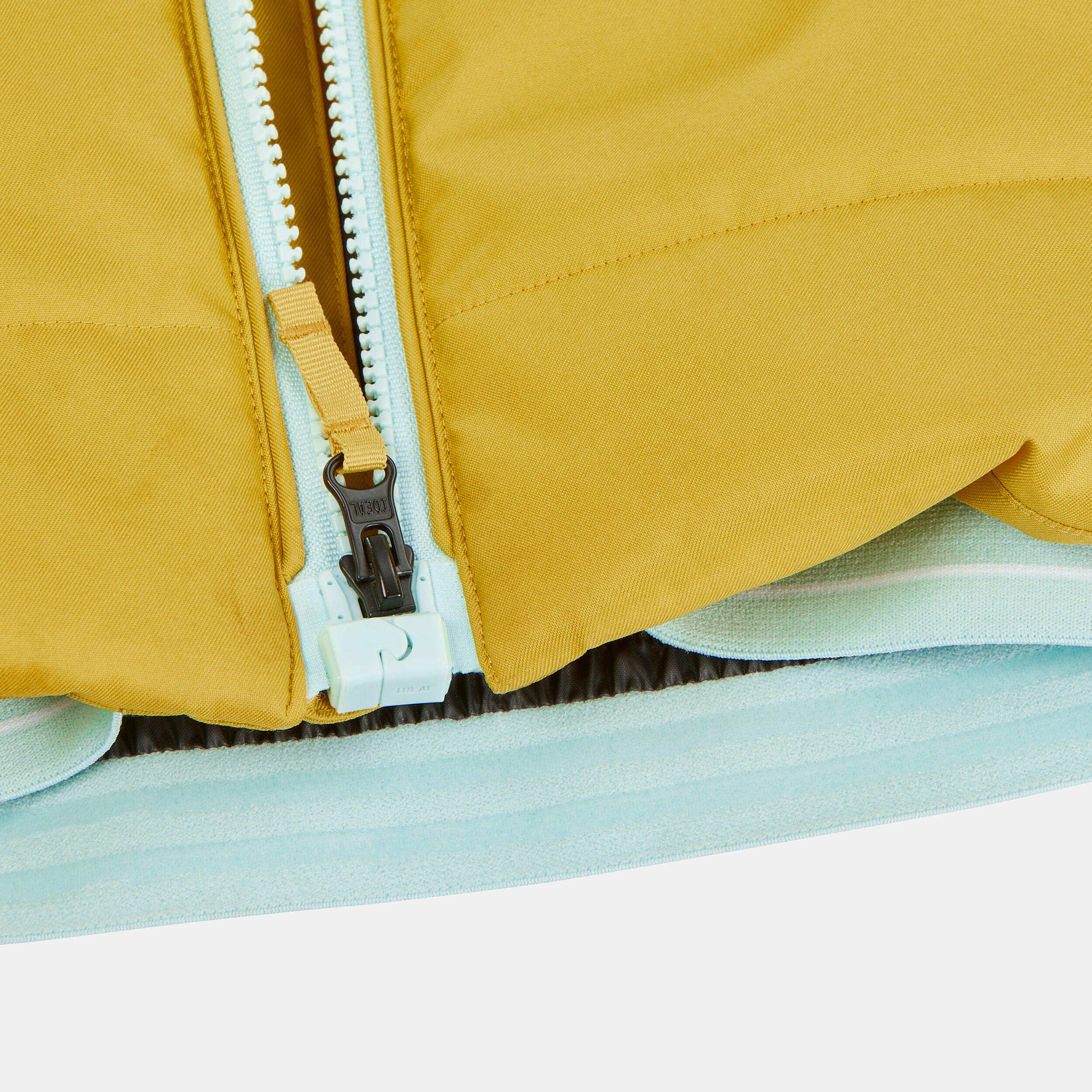 Children’s warm ski down jacket with easy zip - 180 Warm - yellow 10/11